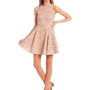 Copper Key Pink Floral Scuba Dress NWT